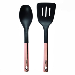 Oster Allsberg Non Stick Aluminum 10 Piece Cookware Set w/ Rose Gold Handles