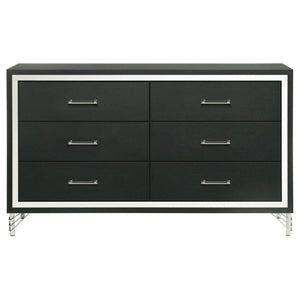 Malcolm - 6 Drawer Dresser Cabinet - Black