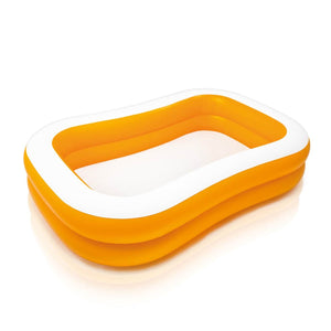 Intex 90in x 58in x 18in Outdoor Inflatable Family Swim Center, Orange (2 Pack) - TRAPSKI