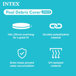 Intex Metal Frame 15' x 48" Outdoor Above Ground Pool Set with Round Pool Cover - TRAPSKI