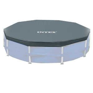 INTEX 12' x 30" Metal Frame Above Ground Pool, Filter, Cover, & Maintenance Kit