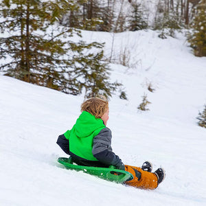 Lucky Bums Circular Saucer Snow Sled for Winter Sledding, 25" Diameter, Green