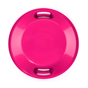 Lucky Bums Circular Saucer Snow Sled for Winter Sledding, 25" Diameter, Pink