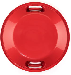Lucky Bums Circular Saucer Snow Sled for Winter Sledding, 25 Inch Diameter, Red
