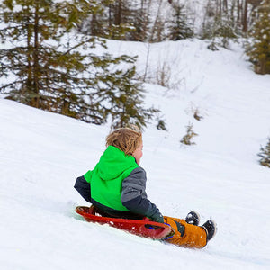 Lucky Bums Circular Saucer Snow Sled for Winter Sledding, 25 Inch Diameter, Red