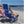 Ostrich The Original 3N1 Lightweight Beach Lounge Chair with Footrest, Blue