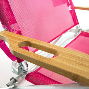 Ostrich The Original 3N1 Lightweight Beach Lounge Chair with Footrest, Pink