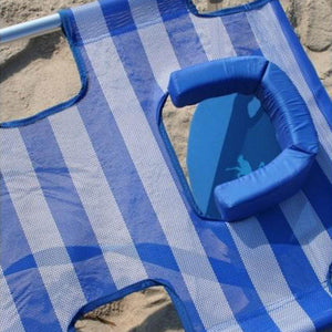 Ostrich The Original 3N1 Lightweight Beach Lounge Chair with Footrest, Stripe