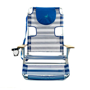 Ostrich The Original 3N1 Lightweight Beach Lounge Chair with Footrest, Stripe
