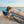 Ostrich Chaise Lounge, Facedown Beach Camping Pool Tanning Chair, Blue Stripe