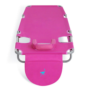 Ostrich The Original Chaise Lounge, Facedown Beach Pool Tanning Chair, Pink