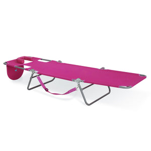 Ostrich The Original Chaise Lounge, Facedown Beach Pool Tanning Chair, Pink