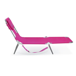 Ostrich The Original Chaise Lounge, Facedown Beach Pool Tanning Chair, Pink