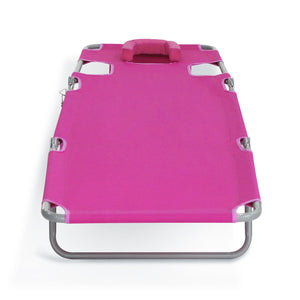 Ostrich The Original Chaise Lounge, Facedown Beach Pool Tanning Chair, Pink