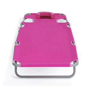 Ostrich The Original Chaise Lounge, Facedown Beach Pool Tanning Chair, Pink