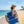 Ostrich The Deluxe 3N1 Lightweight Outdoor Beach Lounge Chair w/ Footrest, Blue