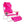 Ostrich Deluxe Padded 3-N-1 Outdoor Lounge Reclining Beach Lake Chair, Pink (2 Pack)