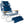 Ostrich The Deluxe 3N1 Lightweight Beach Lounge Chair w/ Footrest, Blue Stripe