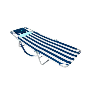 Ostrich The Ladies Comfort Lounger, Foldable Beach Pool Tanning Chair, Stripe