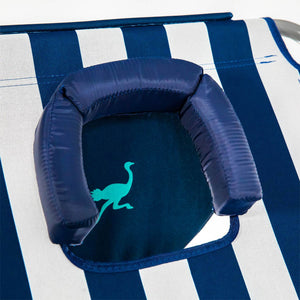 Ostrich The Ladies Comfort Lounger, Foldable Beach Pool Tanning Chair, Stripe