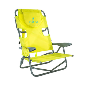 Ostrich The Heavy-Duty Backpacker Portable Reclining Beach Chair, Lime Green