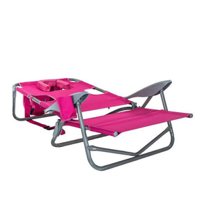 Ostrich The Heavy-Duty Backpacker Portable Reclining Beach Camping Chair, Pink