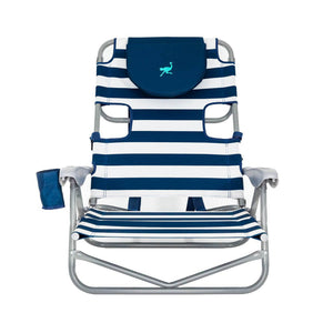 Ostrich The Heavy-Duty Backpacker Portable Reclining Beach Camping Chair, Stripe