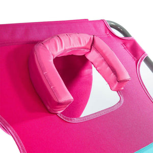 Ostrich The Ladies Comfort Lounger, Foldable Beach Pool Tanning Chair, Pink
