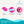 Ostrich Comfort Lounger Face Down Sunbathing Chaise Beach Chair, Pink (3 Pack)