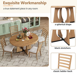 Round Dining Table Set For 4 With Chairs