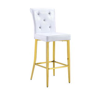 Bar Chairs With Crystal Clasp Design (Set of 2)