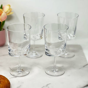 Halo - Leadingware Oval Plastic Wine Glasses (Set of 4) Unbreakable Bpa Free Acrylic, 12Oz - Clear