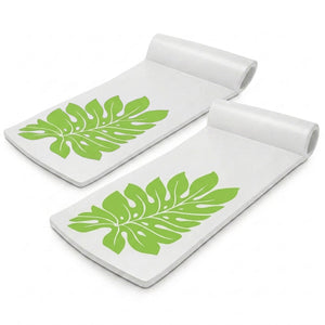 Texas Recreation Sunsation 70 In. Foam Raft Lounger Pool Float, White (2 Pack)
