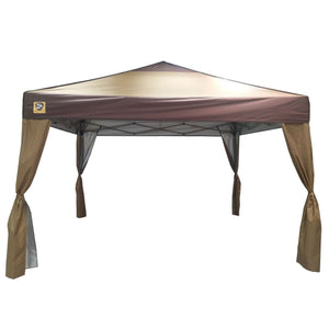 Z- Shade 10Ft x 10Ft Lawn and Garden Outdoor Portable Canopy with Skirts, Tan