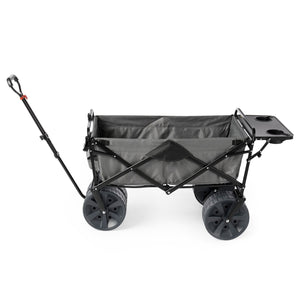 Mac Sports Collapsible All Terrain Beach Utility Wagon Cart with Table, Grey