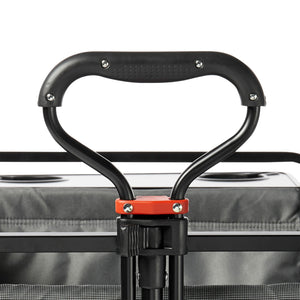 Mac Sports Collapsible All Terrain Beach Utility Wagon Cart with Table, Grey