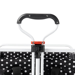 Mac Sports Collapsible All Terrain Beach Utility Wagon Cart w/ Table, Black Dots