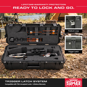 SKB Cases iSeries Ultimate Crossbow Arrow Case, Waterproof Military Grade, Black