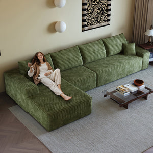 135" Cloud Sectional Couch with L-Shape Chaise