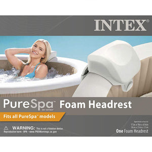 Intex 28505E PureSpa Cushioned Foam Headrest Pillow Hot Tub Spa Accessory, White
