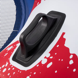 Intex American Flag 2 Person Pool Tube Float with Cooler Bundled with Air Pump