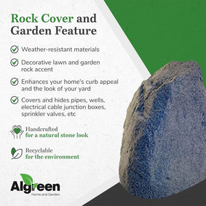Algreen Faux Rock Cover, Large Outdoor Decorative Lawn & Garden Accent,Warm Gray
