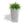 Algreen Modena Square Self-Watering Planter With Water Level Guide, Glossy White