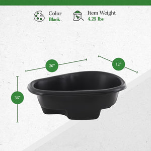 Algreen Rigid Plastic Pond Liner, 33 Gallon Base Accessory for Ponds - Avonlea