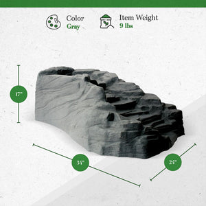 Algreen Outdoor Rock Waterfall, Tranquility Water Fountain for Pond & Backyard