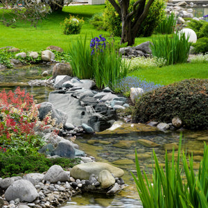 Algreen Outdoor Rock Waterfall, Tranquility Water Fountain for Pond & Backyard
