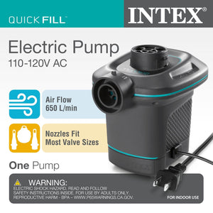 Intex 120V Quick Fill AC Electric Air Pump & Kidz Inflatable Air Bed Mattress