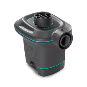 Intex 120V AC Electric Air Pump & Inflatable Corduroy Beanless Bag Lounge Chair