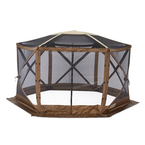 Clam Quick Set Escape Sky Screen Portable Camping Outdoor Gazebo Shelter, Brown - TRAPSKI