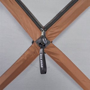 Clam Quick Set Escape Sky Screen Portable Camping Outdoor Gazebo Shelter, Brown - TRAPSKI
